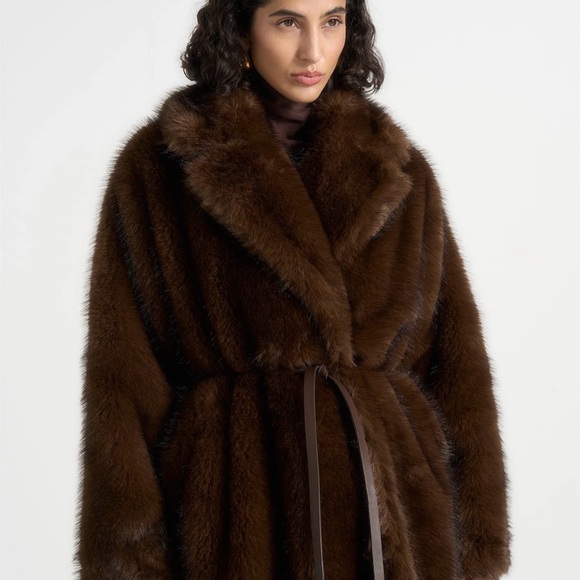 Maniere De Voir Dark Brown Teddy Jacket - Picture 2 of 3